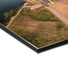 Papier d'art sur une plaque d'aluminium